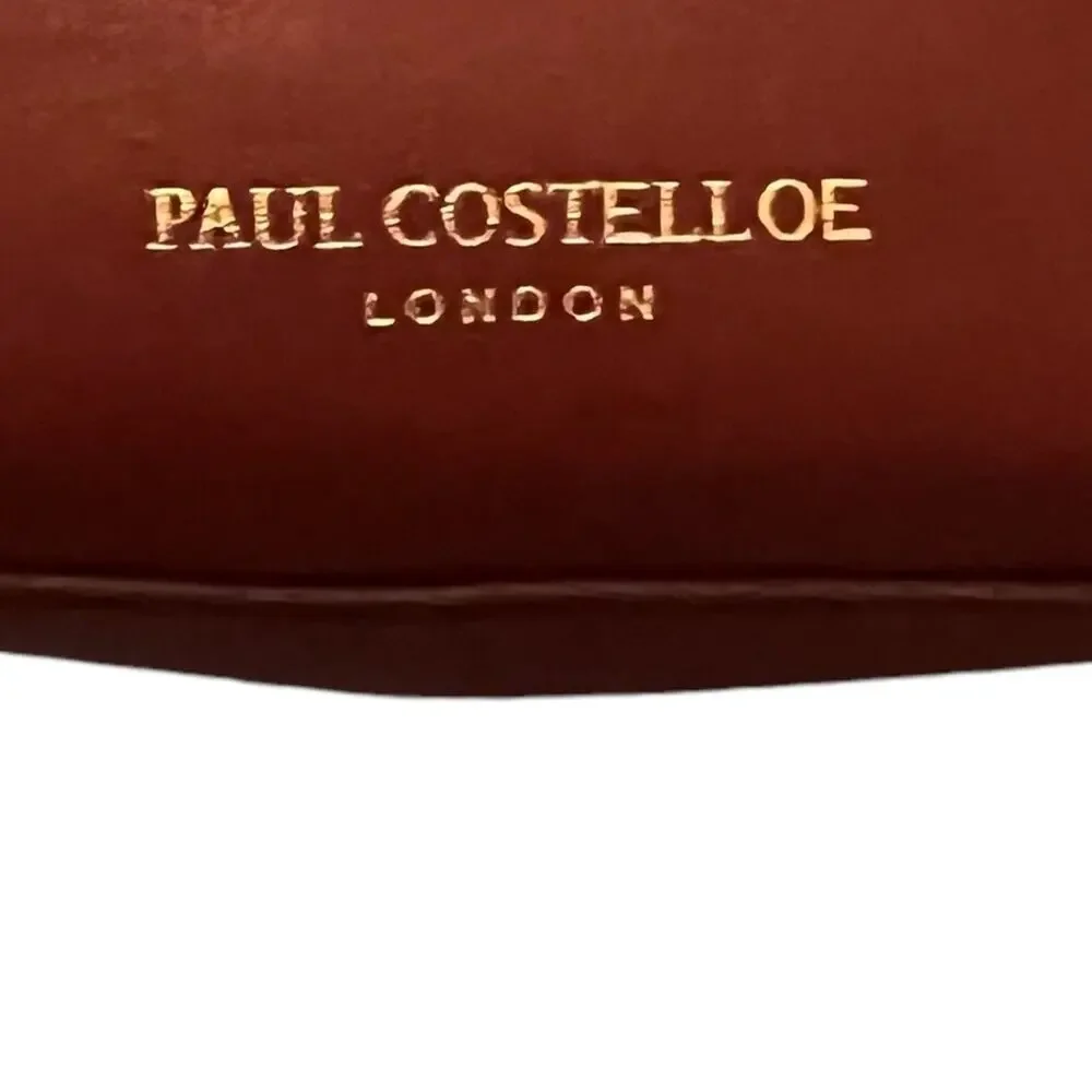 NEW PAUL COSTELLOE LONDON Bag Leather Purse Red Brown FAST SHIPPING 1122-54